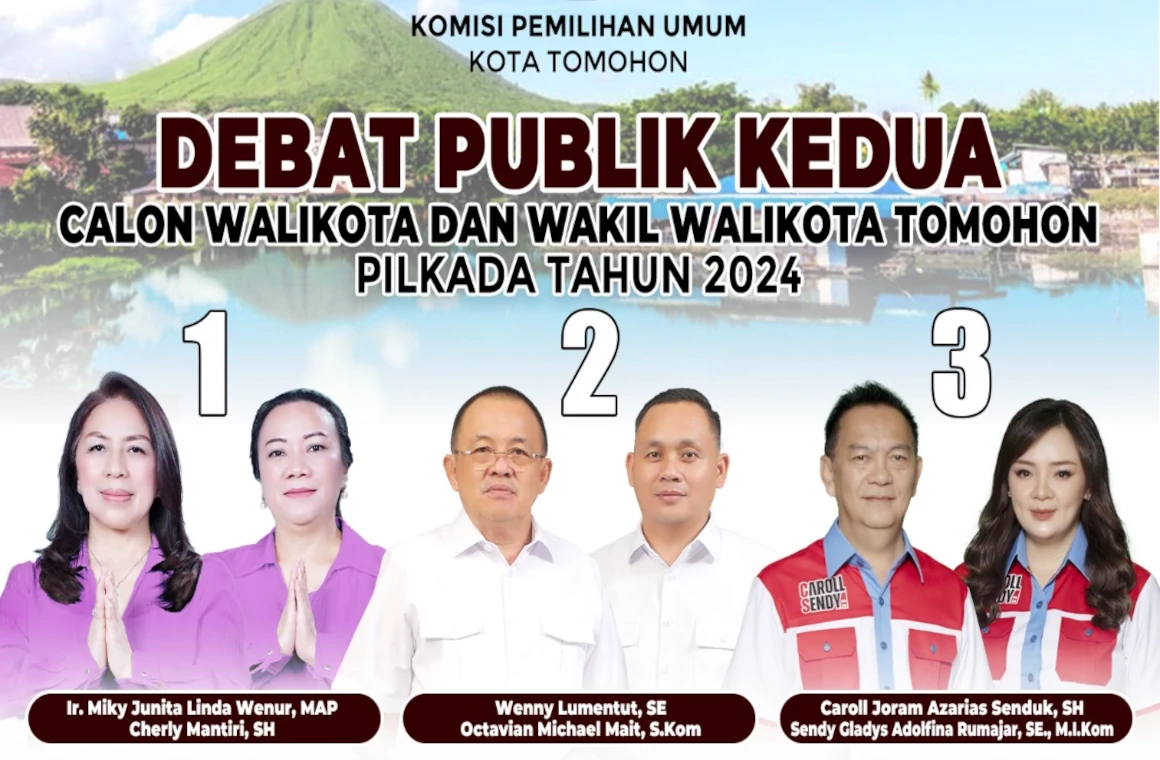 Debat Publik Kedua Calon Wali Kota dan Wakil Wali Kota Tomohon Pilkada 2024