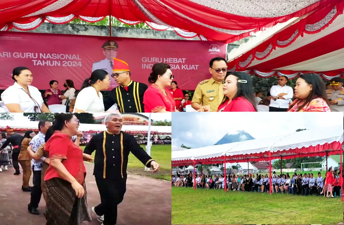 Peringatan Hari Guru Nasional di Kota Tomohon bertempat di Stadion Babe Palar, Walian, Tomohon Selatan.