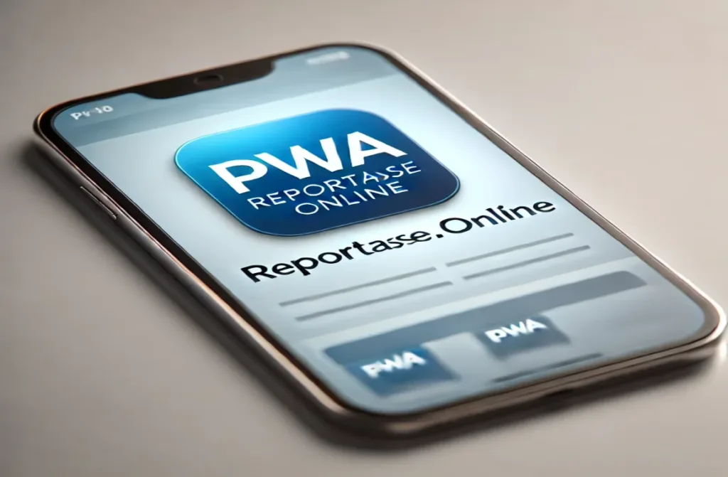 PWA situs reportase.online di smartphone