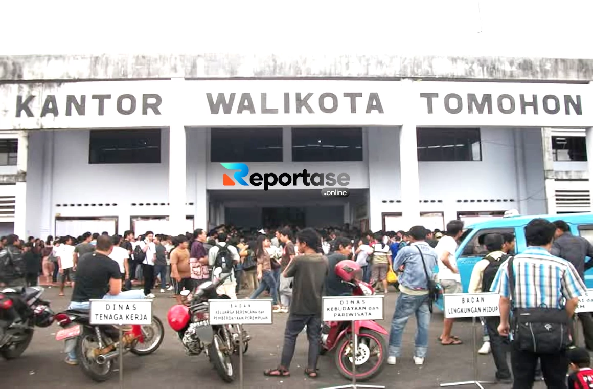 Kantor Wali Kota Tomohon saat masih menggunkaan gedung eks Rindam di Kakakasen Kecamatan Tomohon Utara.